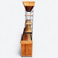 【KENAS】ケナス メッシュドダブル カップボード 古材/アイアン インダストリアル シェルフ