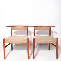 青林製作所 チーク材ダイニングチェア2脚/ヴィンテージ ジャパニーズモダン 検)日田工芸 山品木工