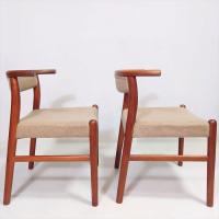 青林製作所 チーク材ダイニングチェア2脚/ヴィンテージ ジャパニーズモダン 検)日田工芸 山品木工