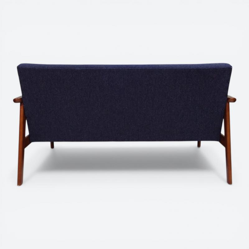 【カリモク60】karimoku Kチェア 2シーター タープブルー ファブリック ソファ