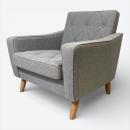 カリモク60【karimoku60】 ロビーチェア1シーター [廃盤カラー生地ミストグレー/] U36210ZE