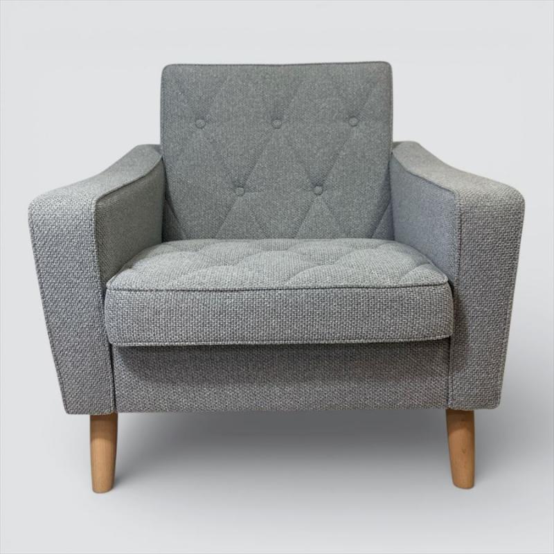 カリモク60【karimoku60】 ロビーチェア1シーター [廃盤カラー生地ミストグレー/] U36210ZE