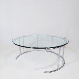 フクラ【HUKLA】TMRC ガラステーブル [フレーム廃盤カラー] センター ラウンド サークル ローテーブル