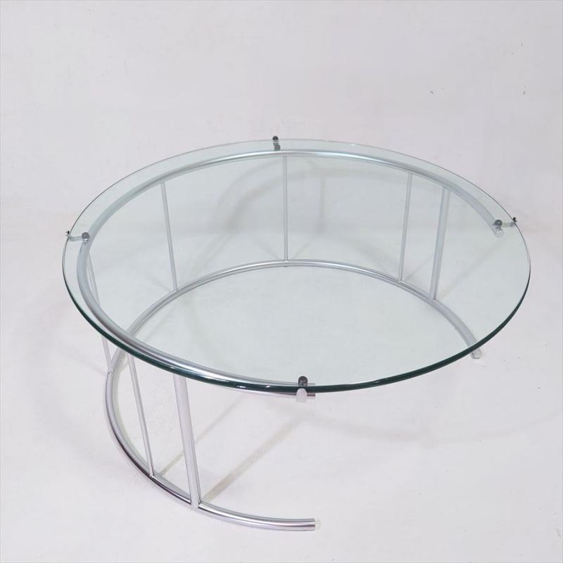 フクラ【HUKLA】TMRC ガラステーブル [フレーム廃盤カラー] センター ラウンド サークル ローテーブル