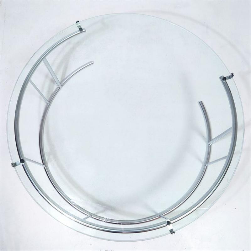 フクラ【HUKLA】TMRC ガラステーブル [フレーム廃盤カラー] センター ラウンド サークル ローテーブル