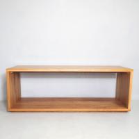 無印良品【MUJI】 無垢材テーブル ベンチ[廃盤/希少]天然木(オーク材) ローボード