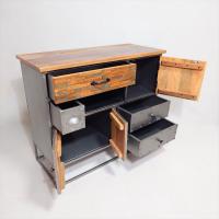 ドイツ【KARE】カレ メブサオショートキャビネット 天然木×スチール