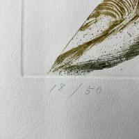 野中ユリ「美しい村」1981年 銅板画 アクアチント シュルレアリスム