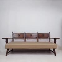 神戸 永田良介商店 ナラ材 タツ型ソファ 楢 オーク 無垢材 洋家具 肘掛け長椅子