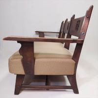 神戸 永田良介商店 ナラ材 タツ型ソファ 楢 オーク 無垢材 洋家具 肘掛け長椅子