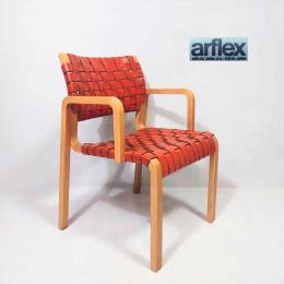 川上元美デザイン 【arflex】アルフレックス NT チェア レザー本革/オーク