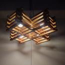 ヤマギワ【yamagiwa】木製シェード4灯ペンダントライト ヴィンテージ ジャパニーズモダン