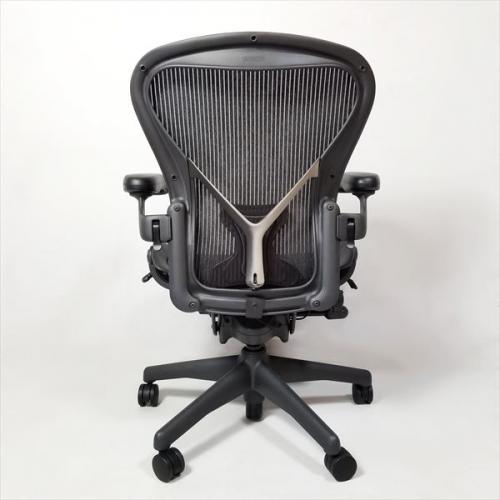 売り銀座2005年購入 ハーマンミラー Herman Miller アーロンチェア Aeron Chair Bサイズ ポスチャーフィット ポリッシュドアルミベース フル装備 ハーマンミラー