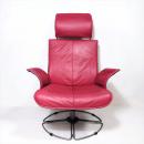 北欧 デンマーク【KEBE】ケべ パーソナルチェア/KE-04・レッド 本革/レザー